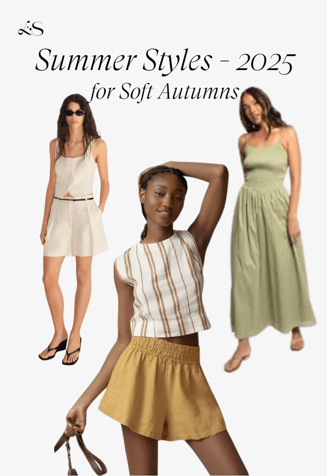 2025 summer outfit ideas for soft autumn color season women