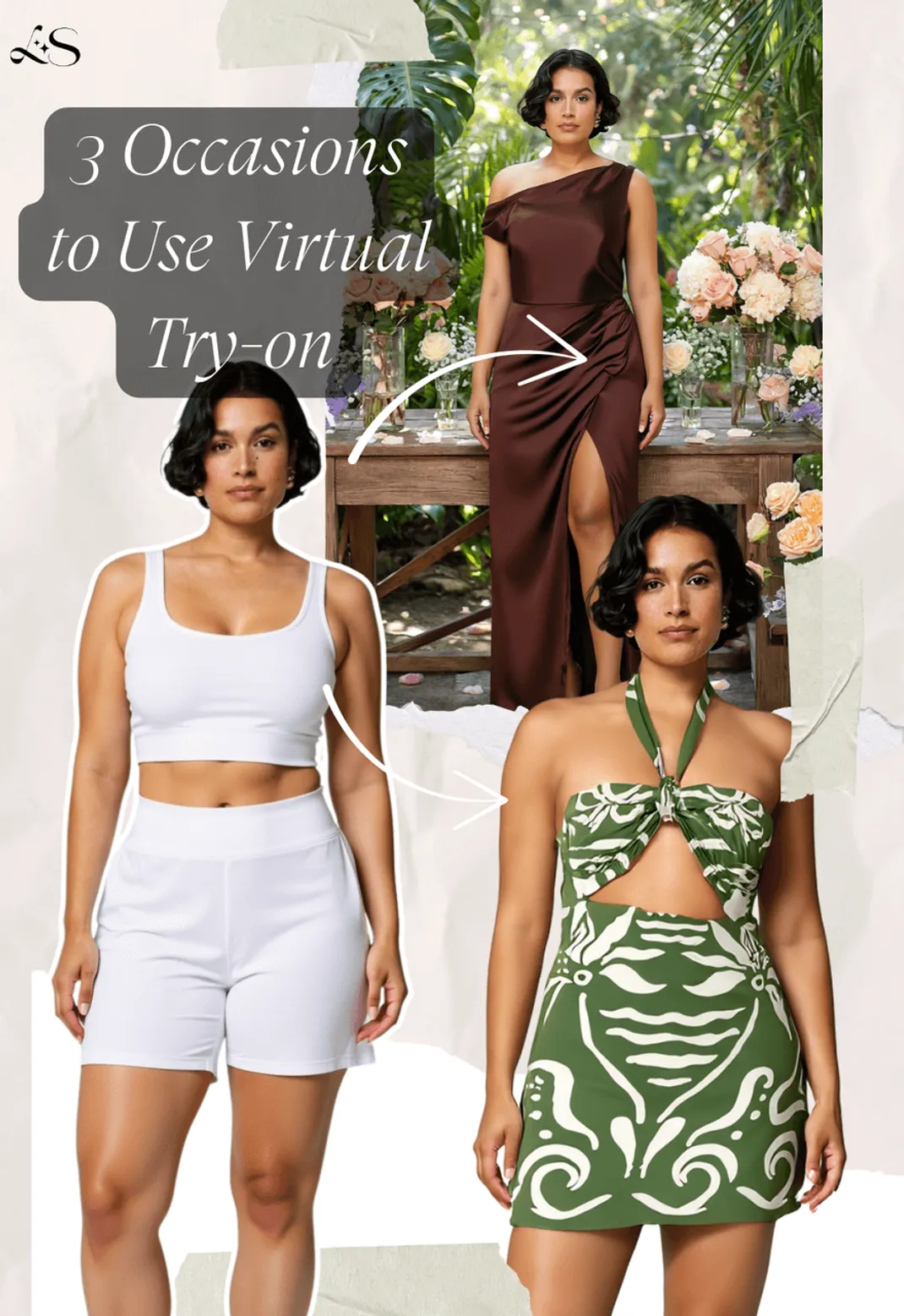 3 outfits using virtual try-on for different occasions