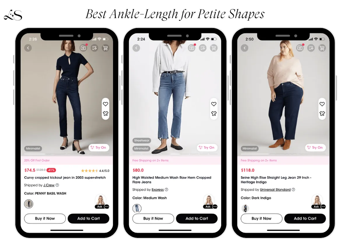 Top ankle-length jeans for petite body types