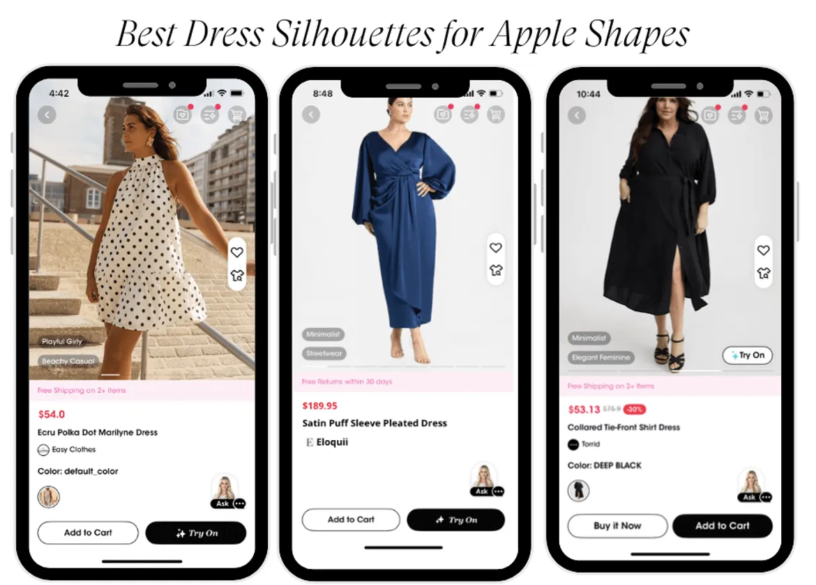 Best Dress Silhouettes for Apple Body Shape