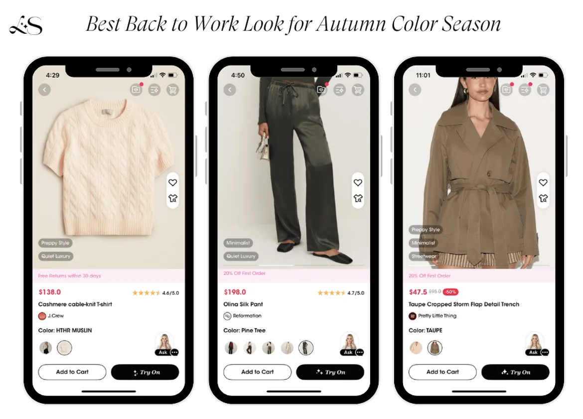 Back to Work Looks for Autumn Color Season