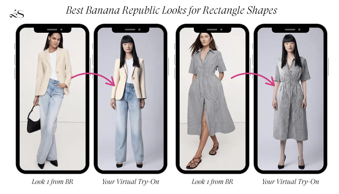 Best Banana Republic look for pear-shaped body with virtual try-on