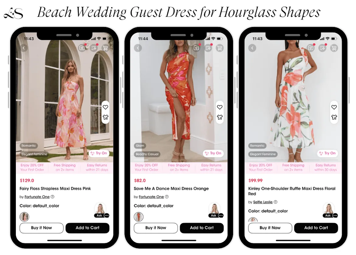 Beach wedding guest dresses for hourglass body shape 2025