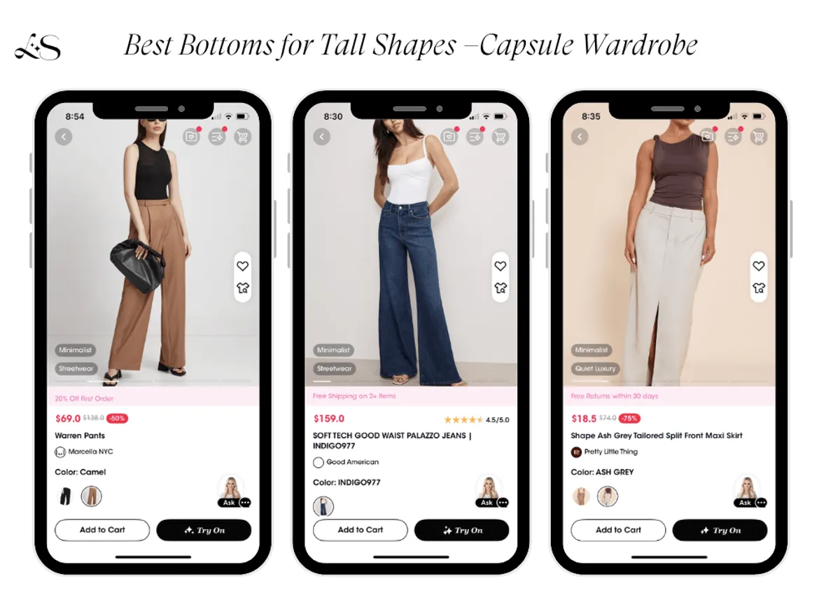 Best bottoms for tall women capsule wardrobe