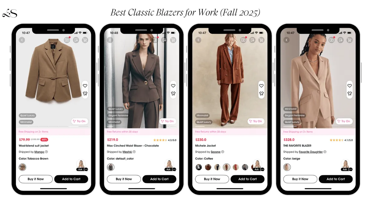 Classic blazers for work fall 2025