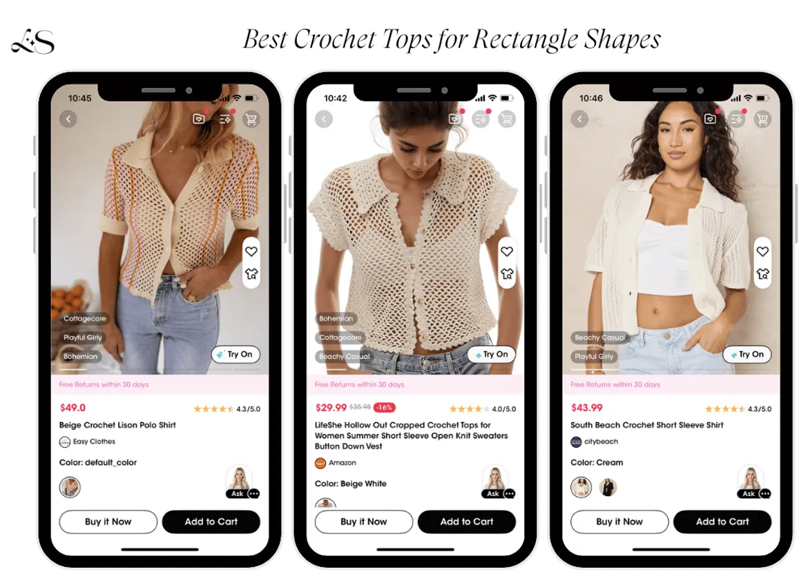 Crochet tops for rectangle body shapes
