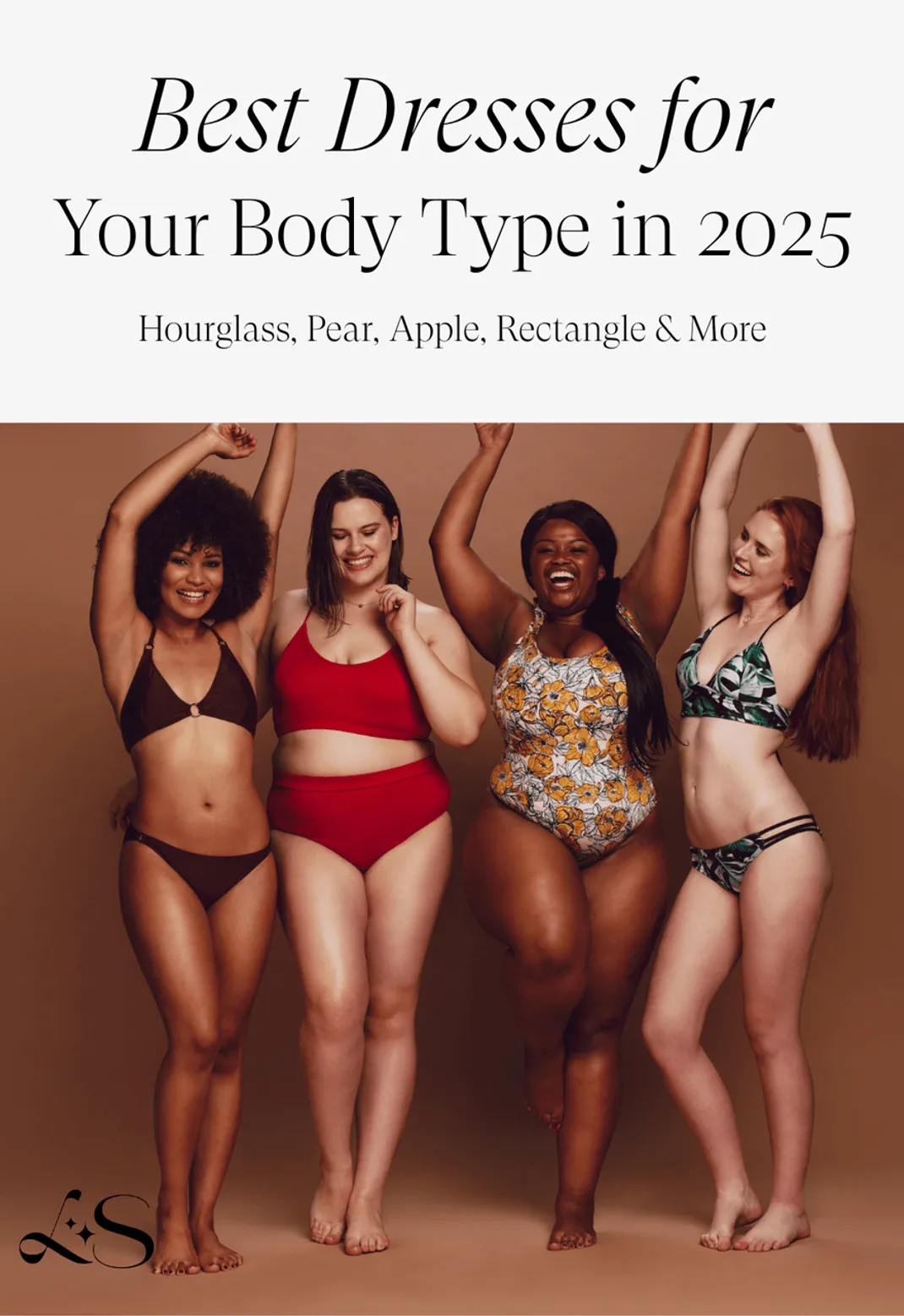 Diverse women in swimsuits showcasing body types