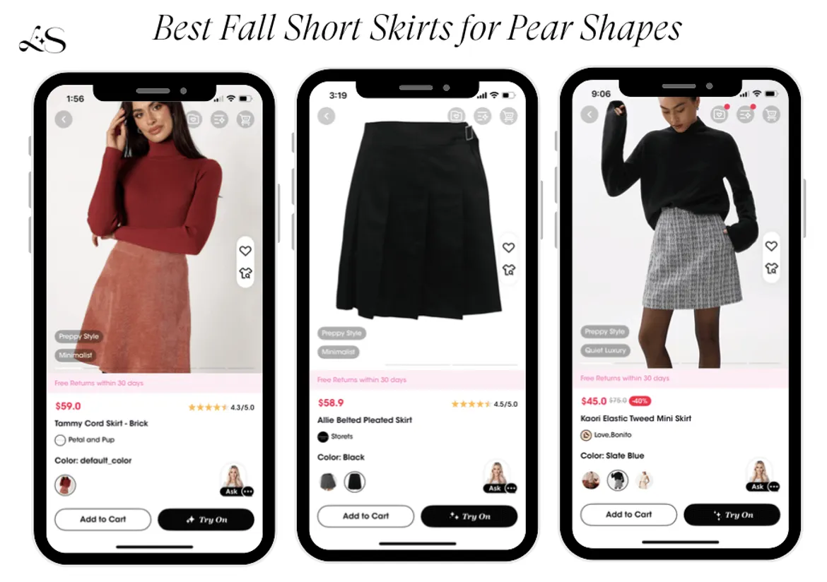 Short skirt picks for pear shaped women