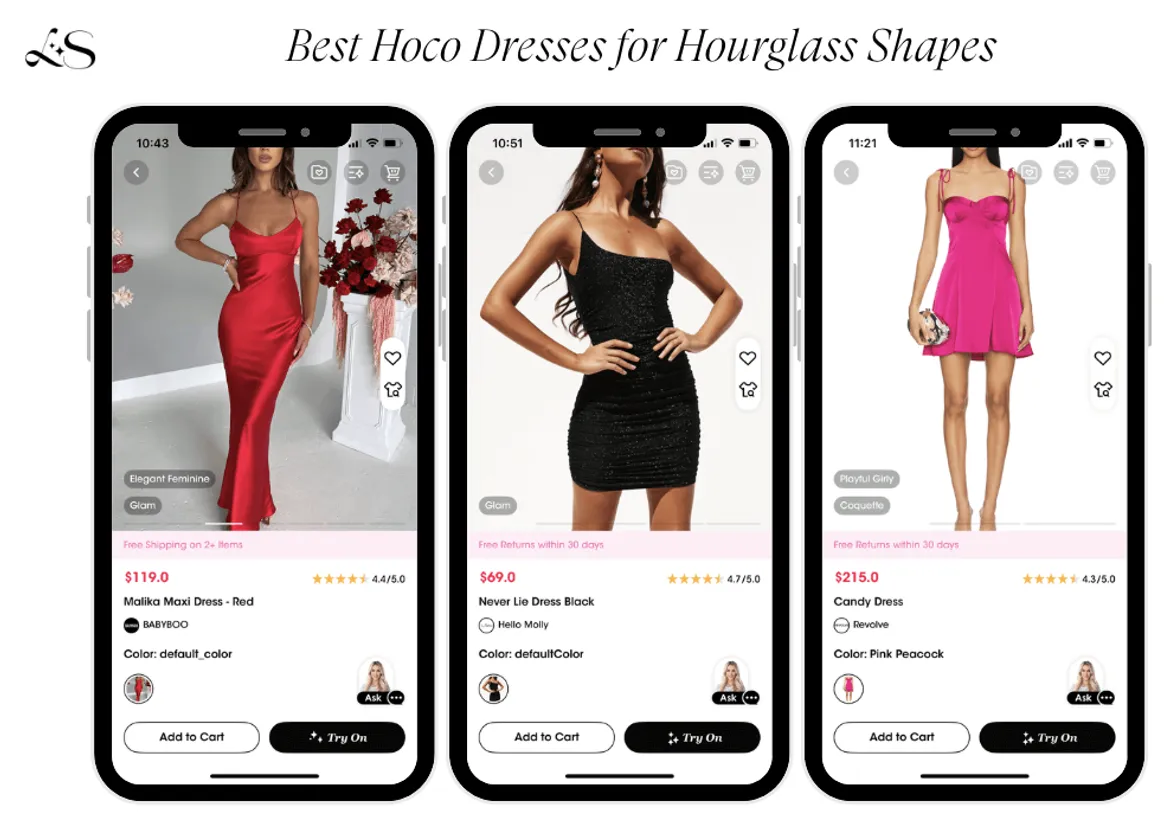 Best homecoming dresses for hourglass body shapes