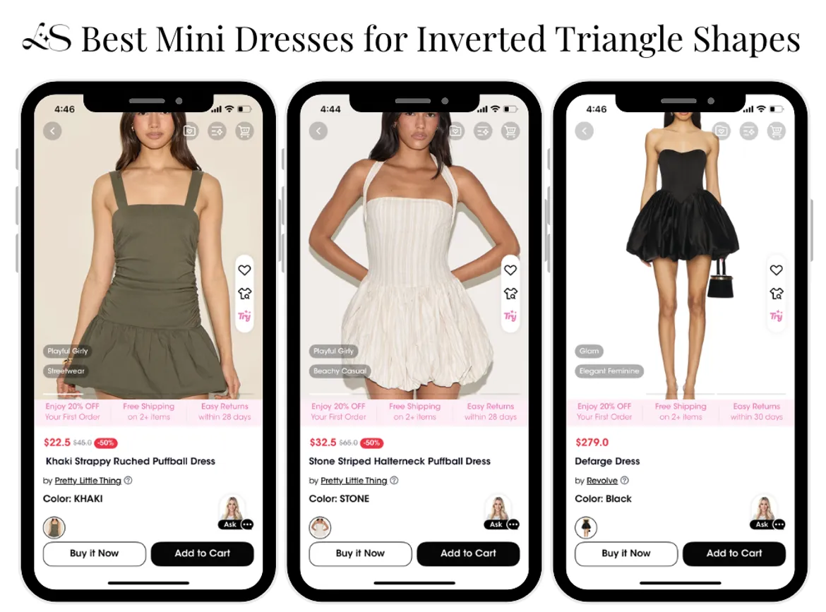 Best Mini Dresses for Inverted Triangle Shapes