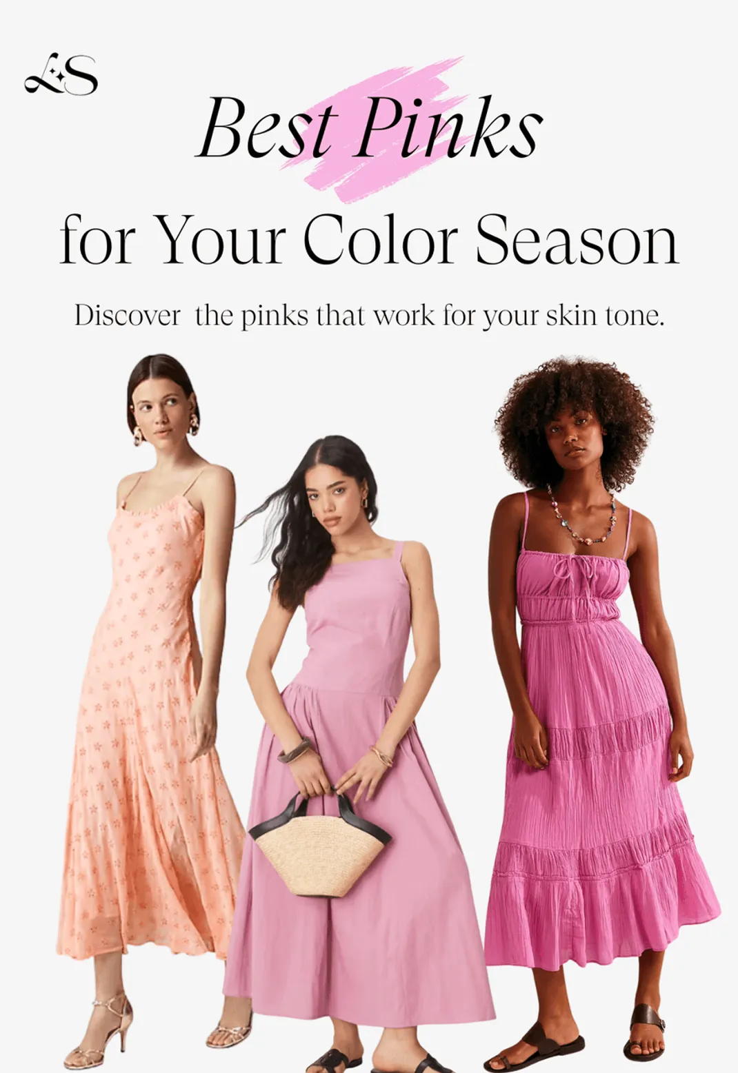 Best pink dresses for your color season analysis