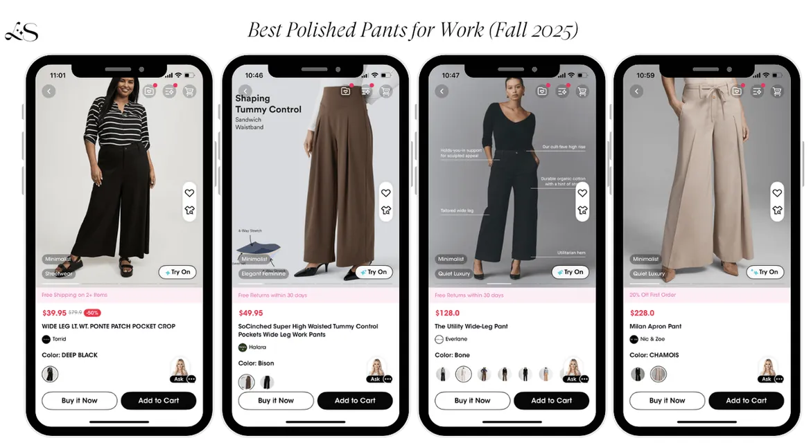 Polished pants for work fall 2025