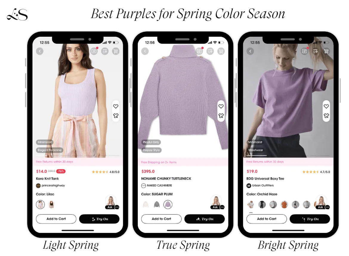 Best purples for Spring color season women