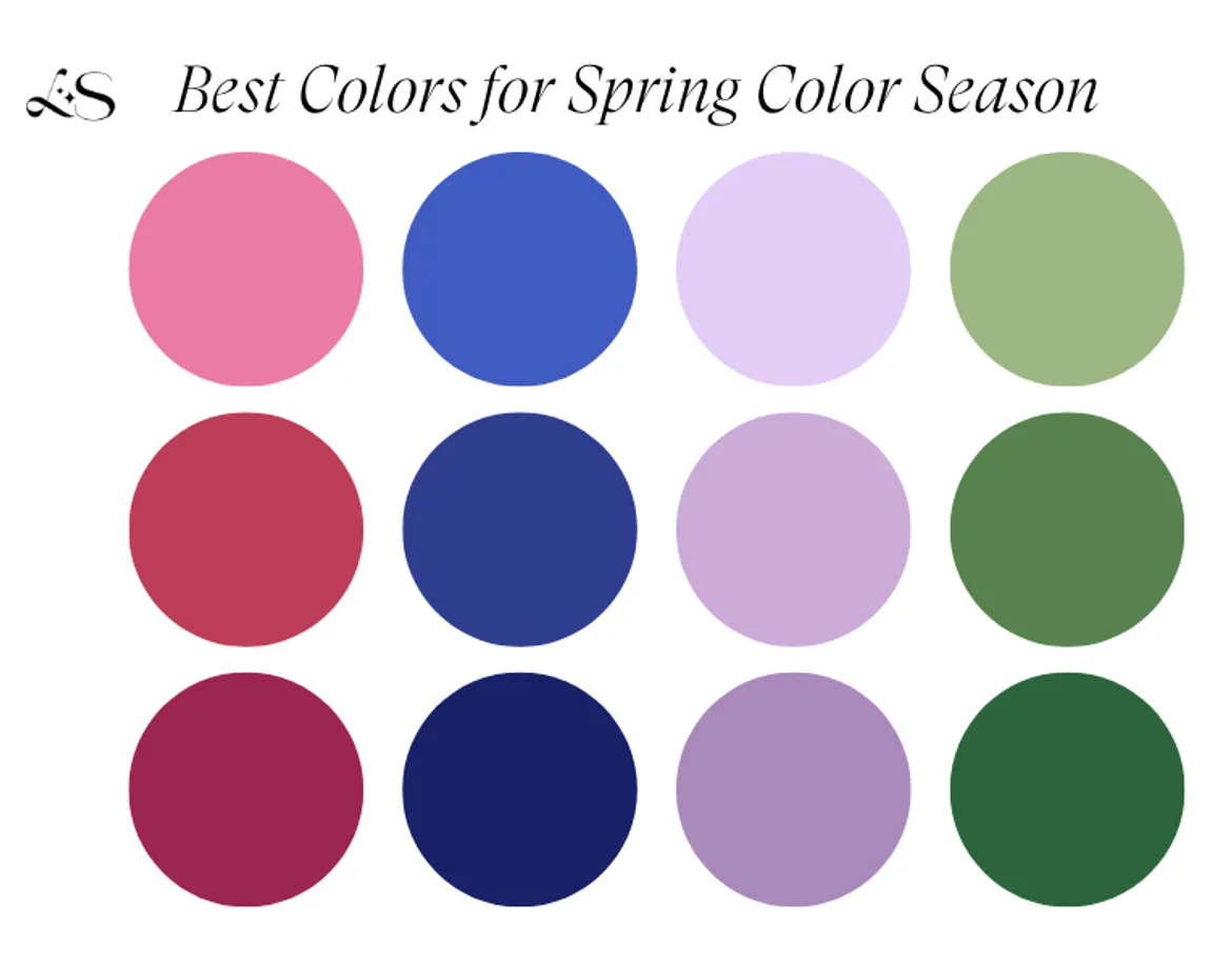 Spring color season best color swatches