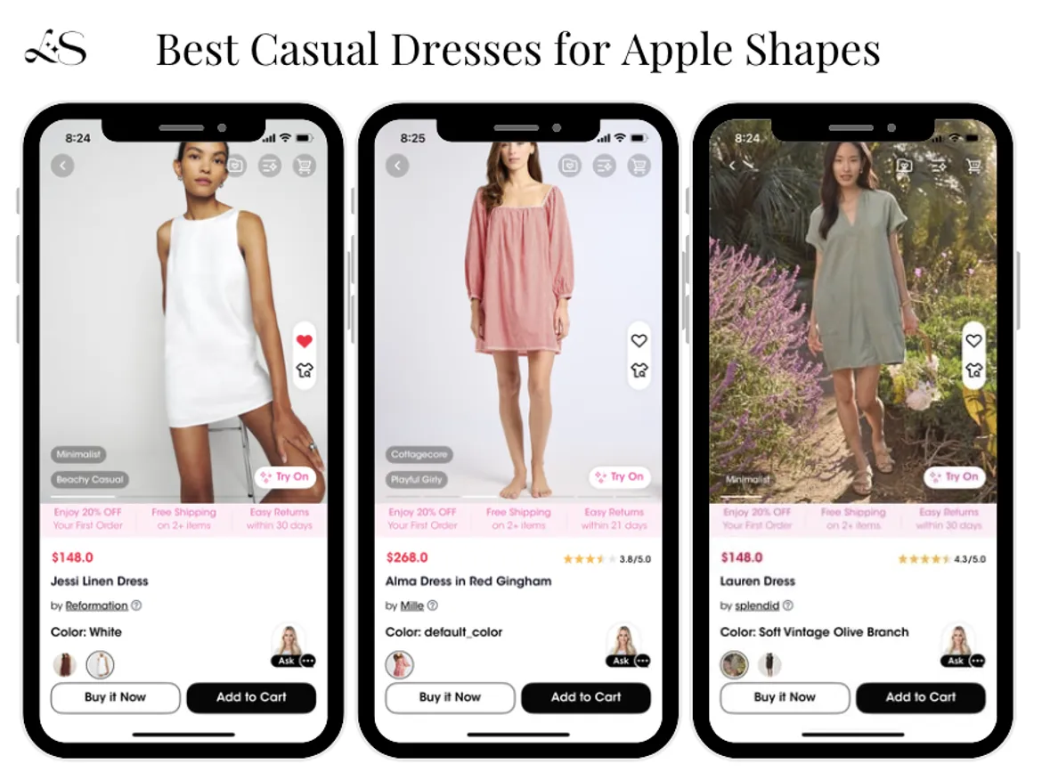 Best casual dresses for apple body shapes