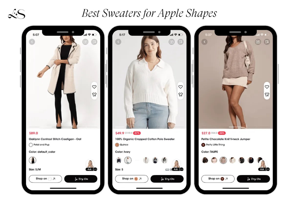 best sweaters for apple shapes 2025 autumn
