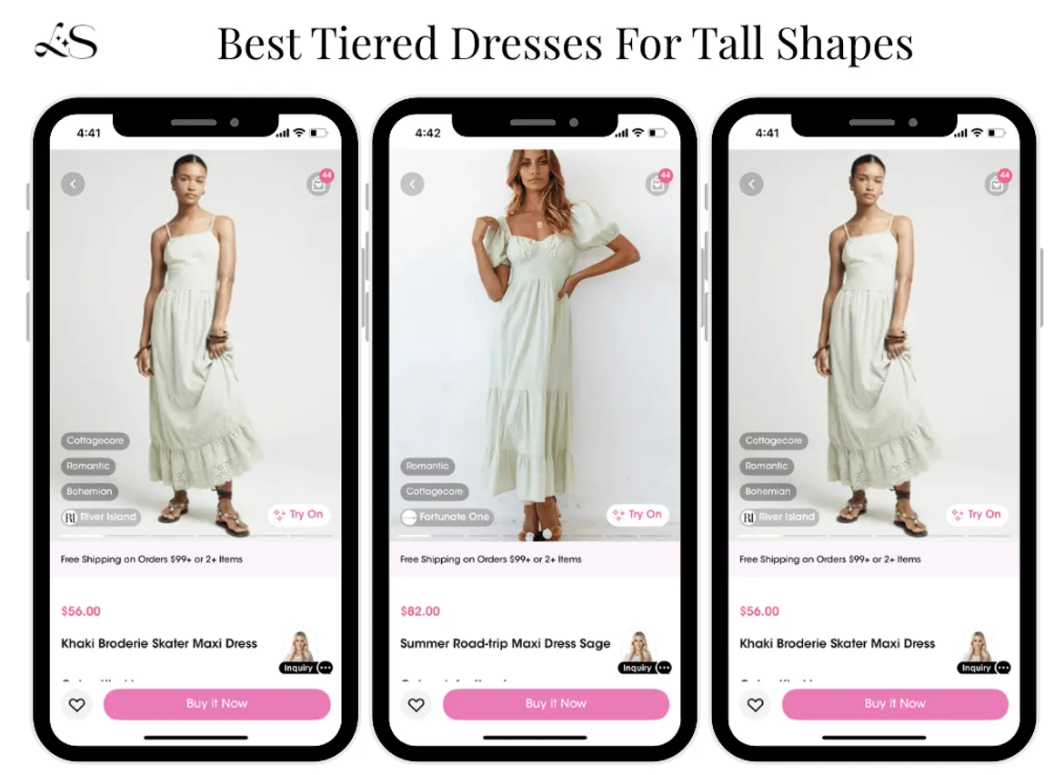 Tiered dresses for tall body shape 2025
