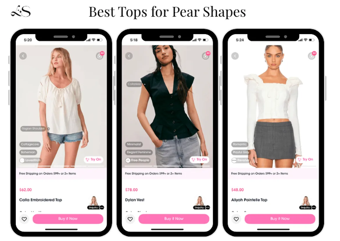 Best Tops for Pear Shapes