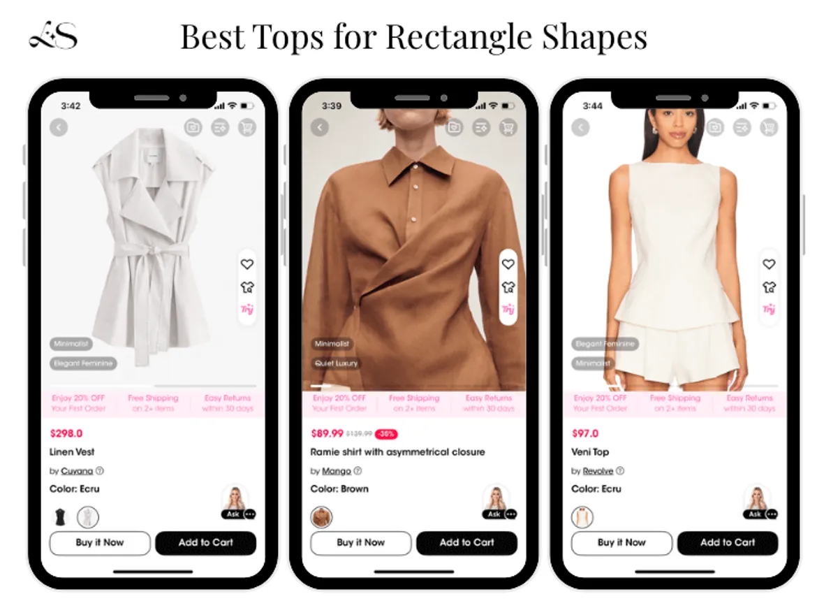 Best Tops for Rectangle Shapes
