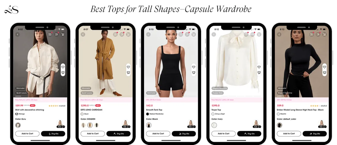 Best tops for tall women capsule wardrobe 2025