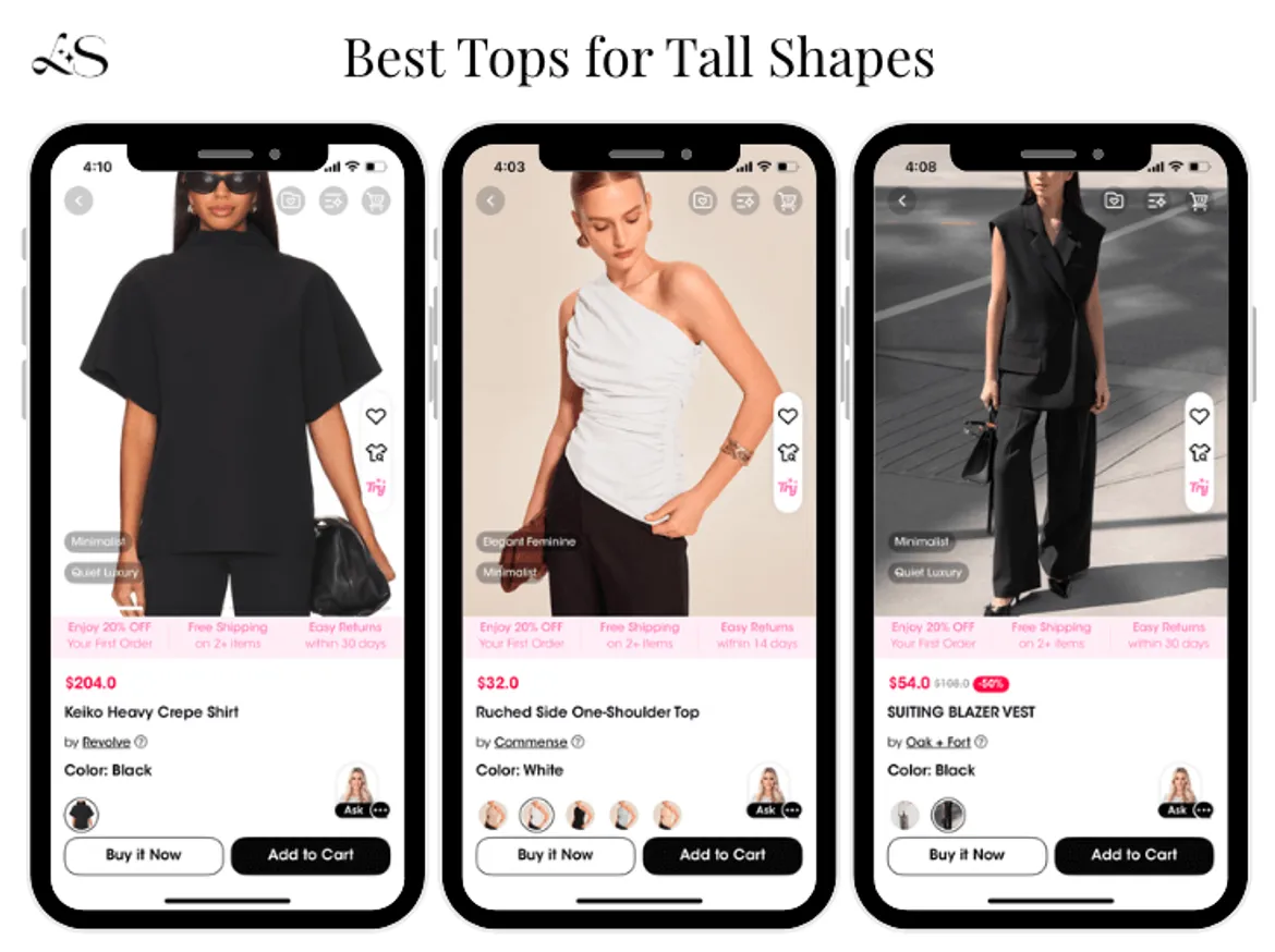 Best Tops for Tall Shapes