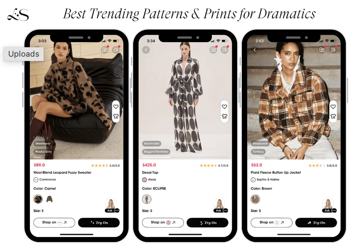 leopard fuzzy sweater, black and white dot print top, plaid jacket