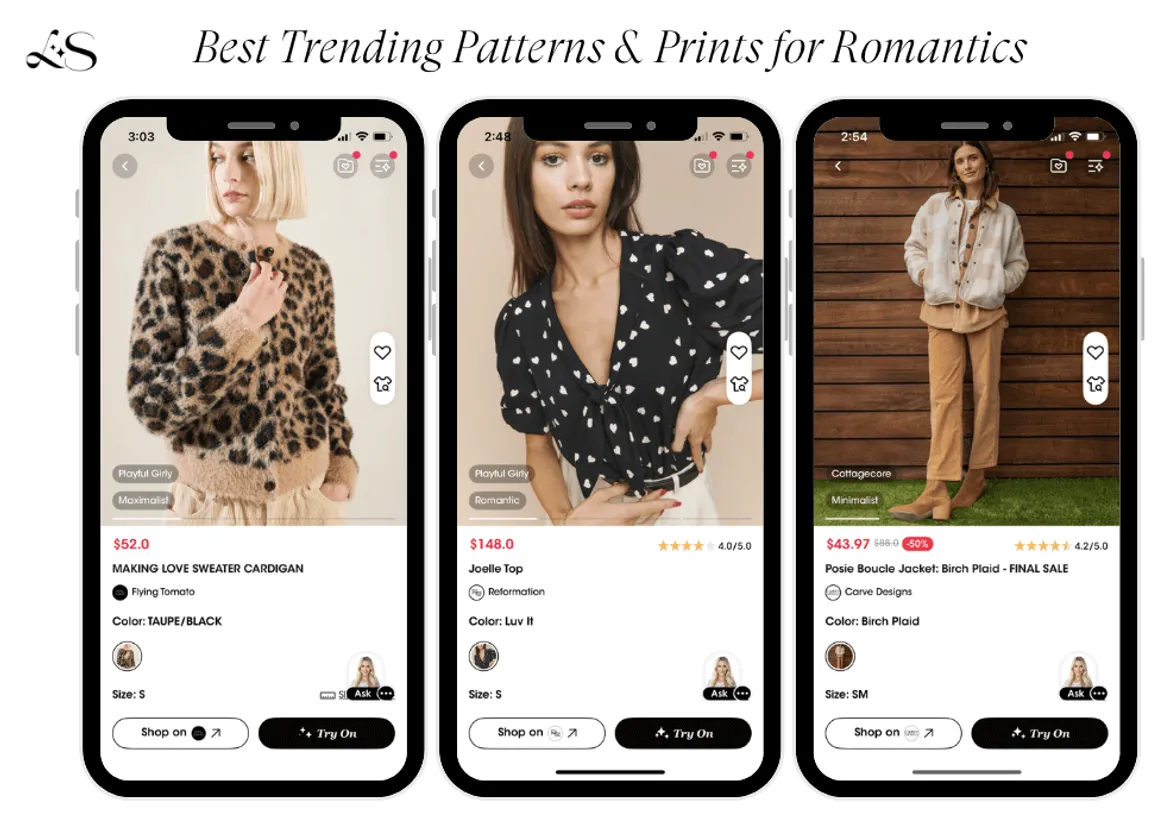 polka dot top, beige sweater with plaid pants, beige jacket