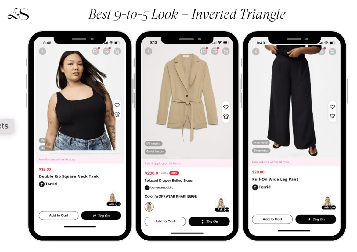Best 9-to-5 outfit for inverted triangle body type