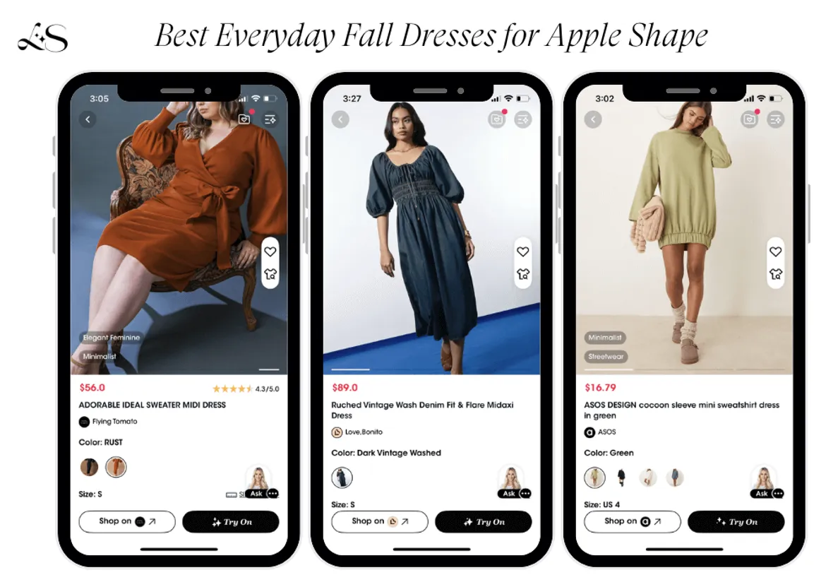 fall dresses for apple shapes