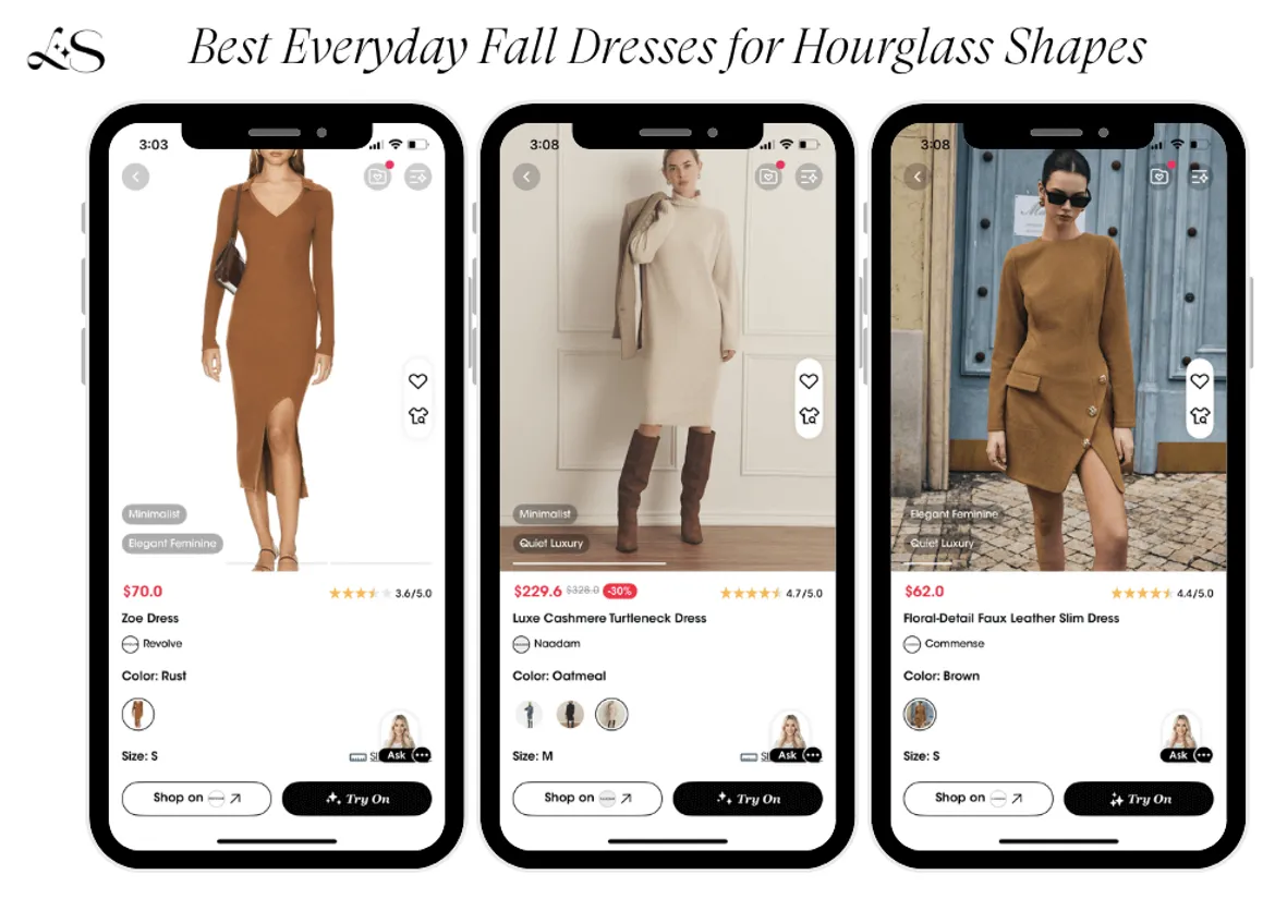 fall dresses for hourglass shape