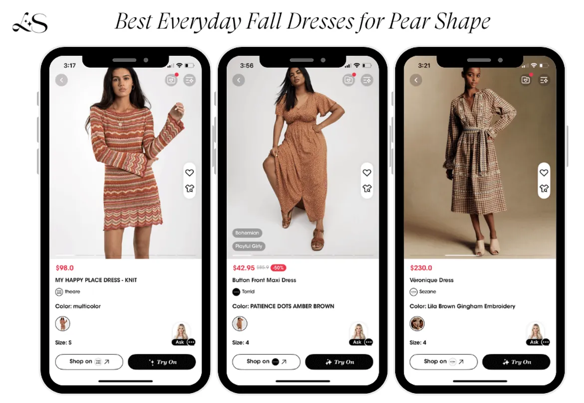 fall dresses for pear body shape