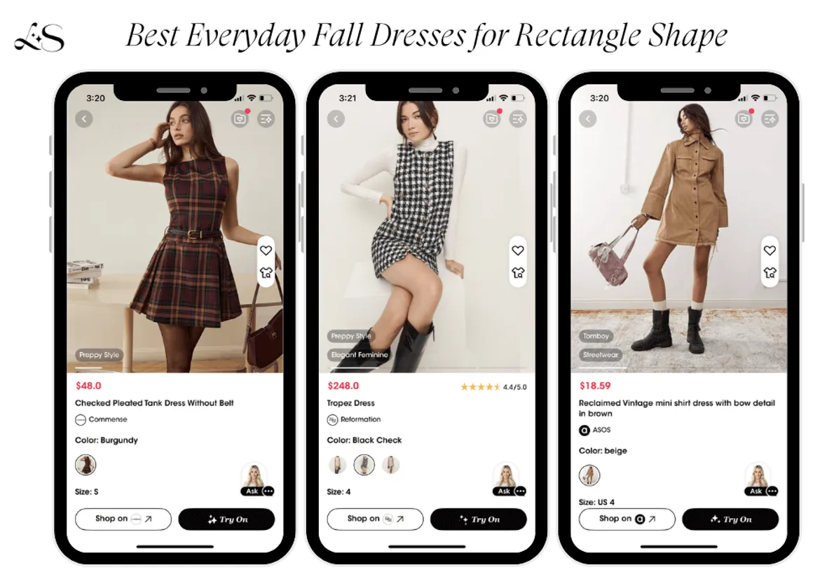 fall dresses for rectangle shapes