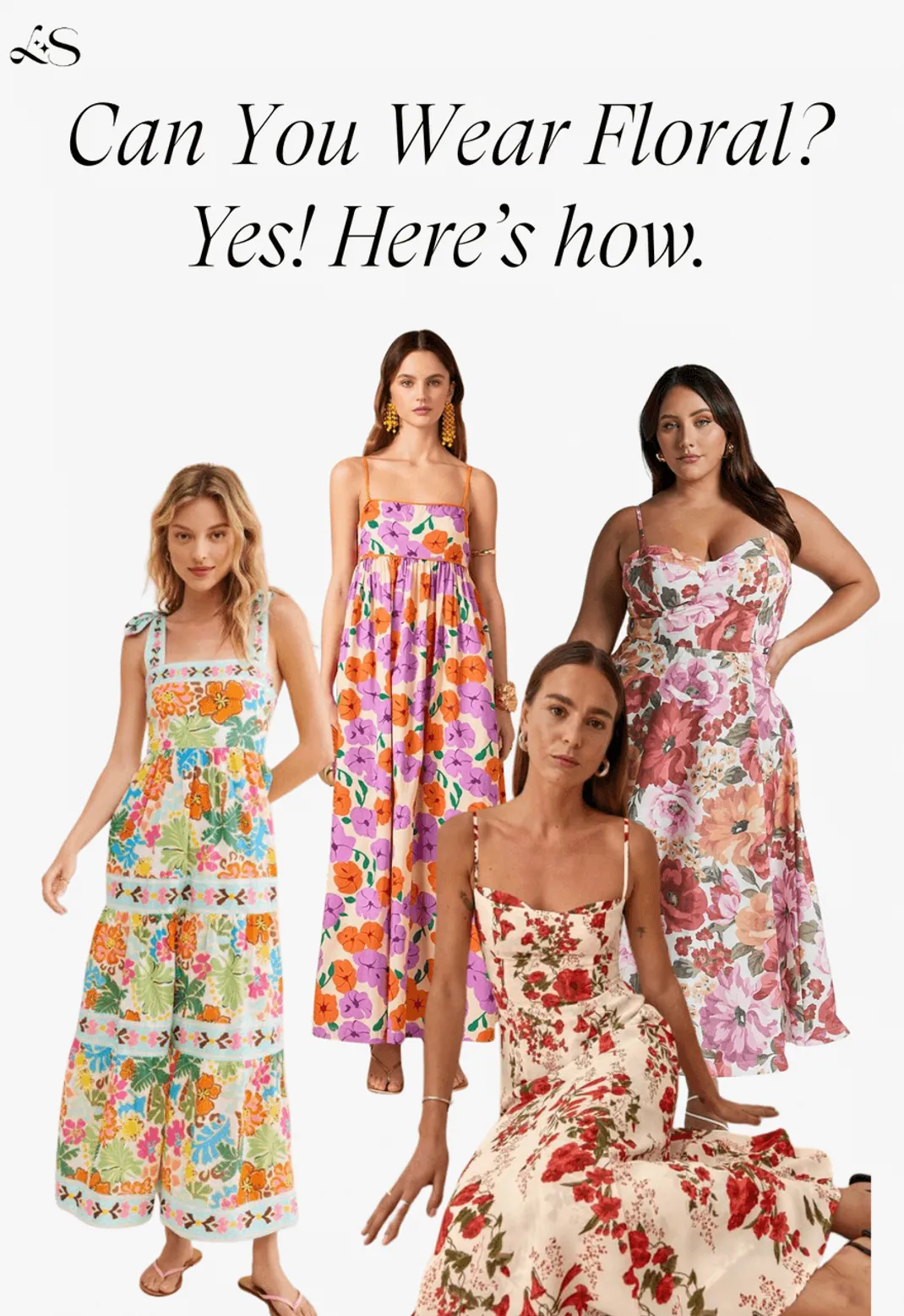 Women wearing floral summer dresses