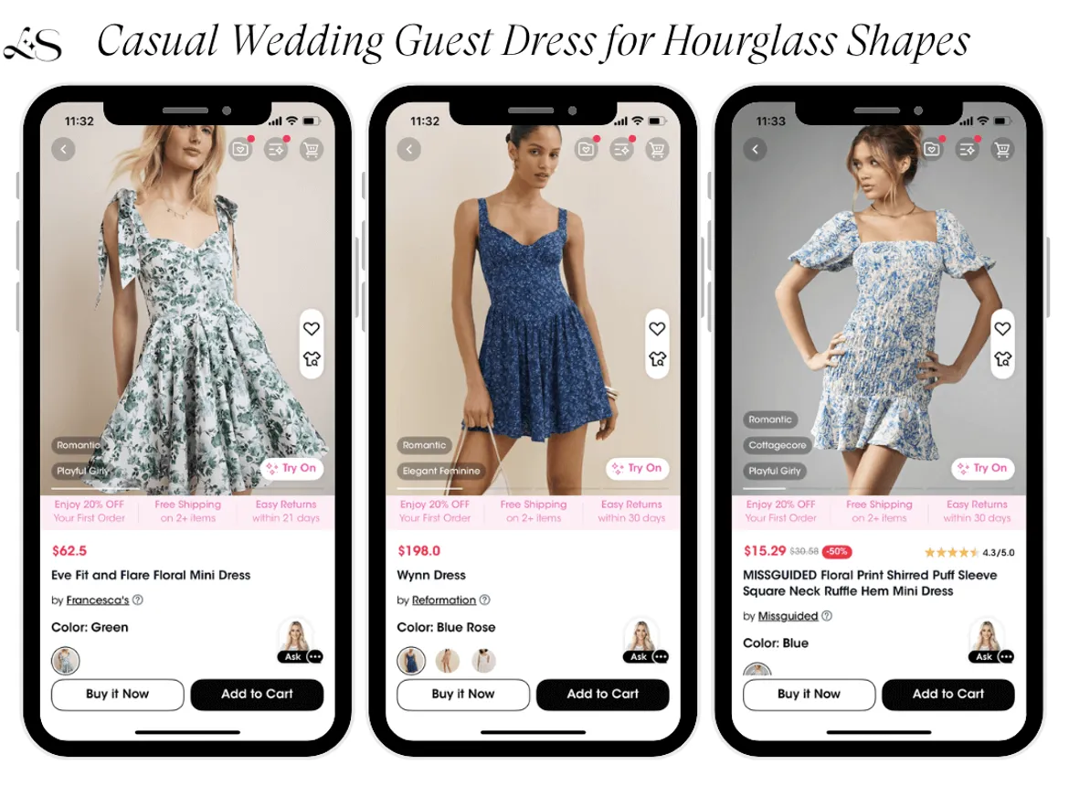 Casual wedding guest dresses for hourglass body shape 2025