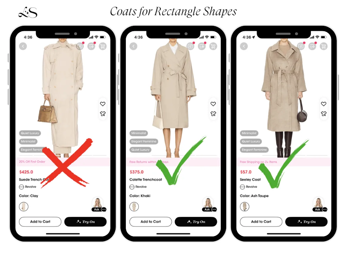 Best coats for rectangle body shapes