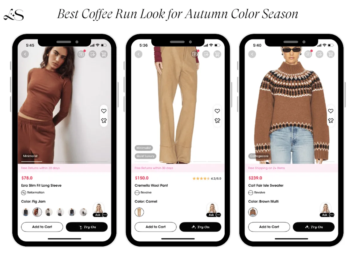 Coffee Run Looks for Autumn Color Season
