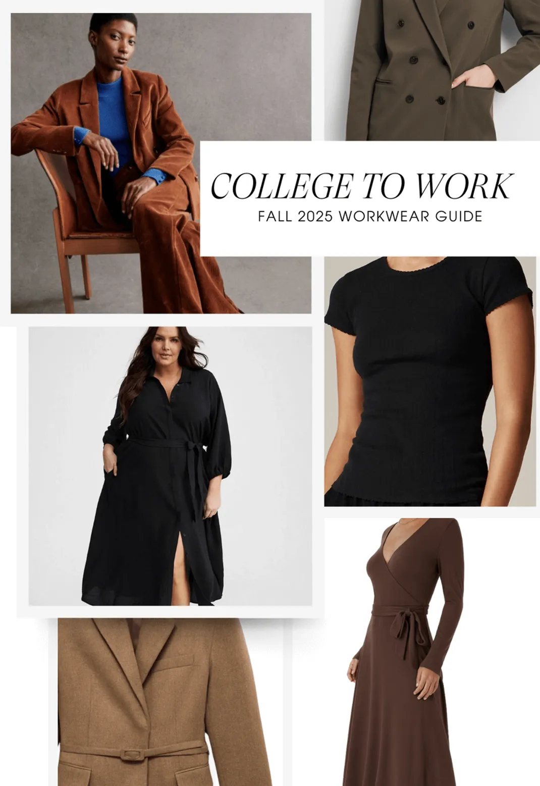 College to work fall 2025 workwear outfits