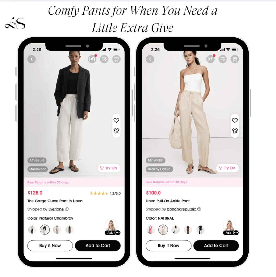 Relaxed linen pants for flexible fitting