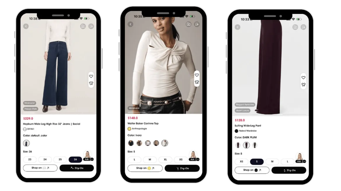 Cream top with wide-leg jeans and tailored pants