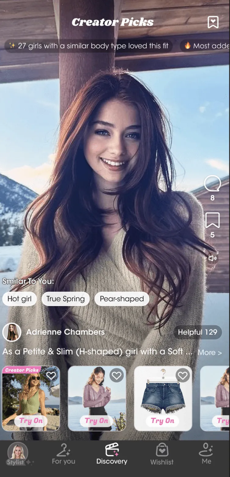 Creator Picks recommendation for petite slim girl with H-shape body