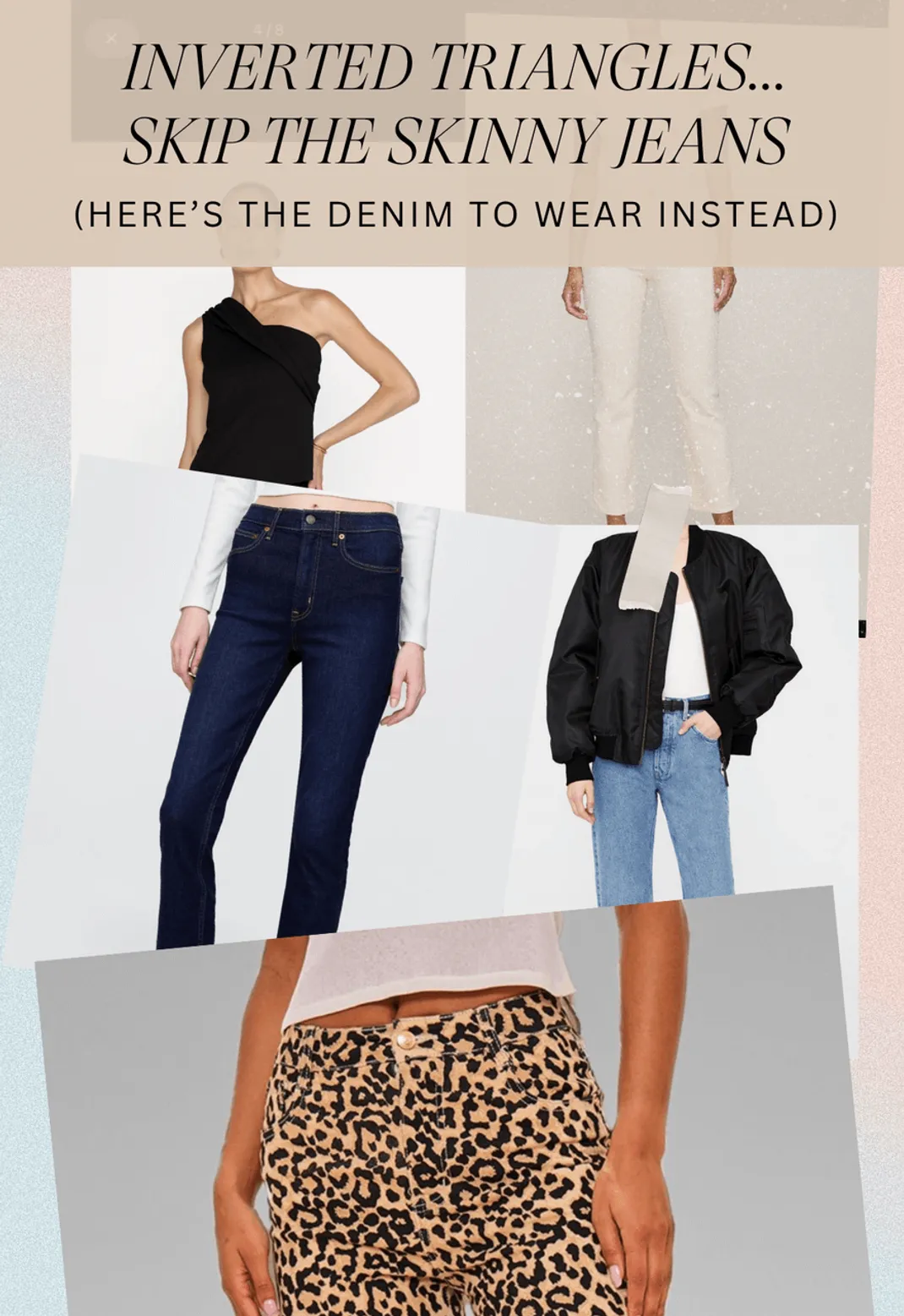 Best jeans for inverted triangle body shapes with outfit examples