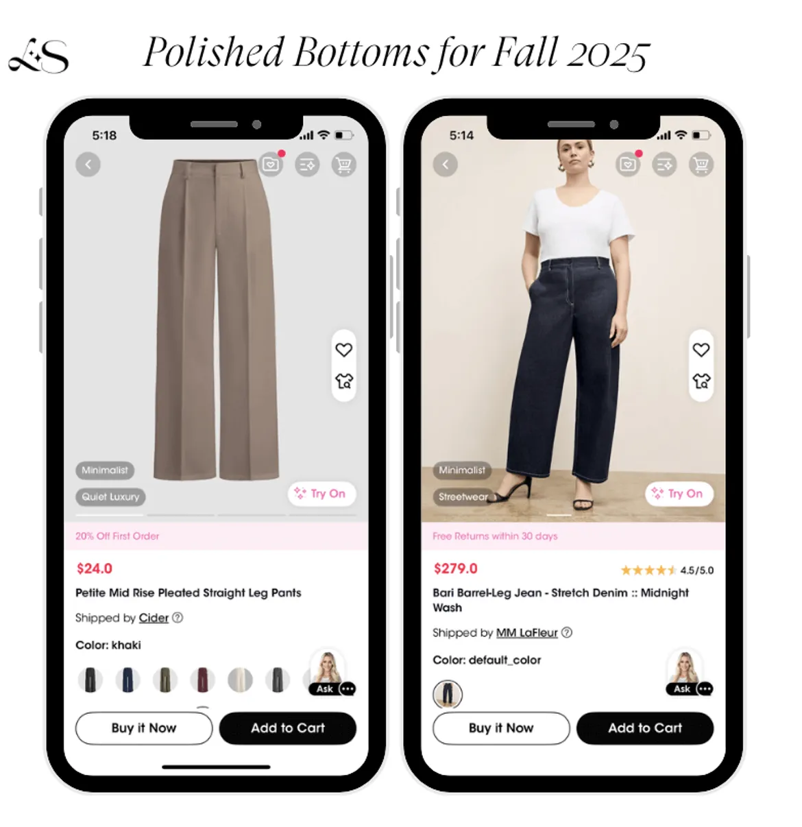 Polished bottoms and trousers for Fall 2025