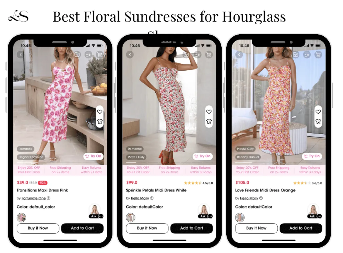 Best floral sundresses for hourglass shapes