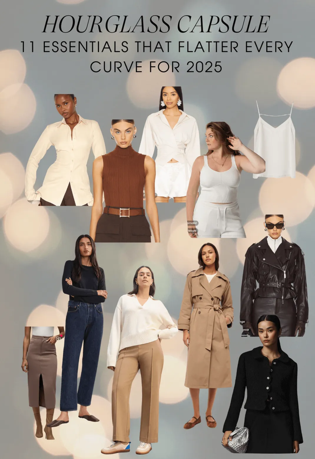 2025 hourglass capsule wardrobe essentials layout