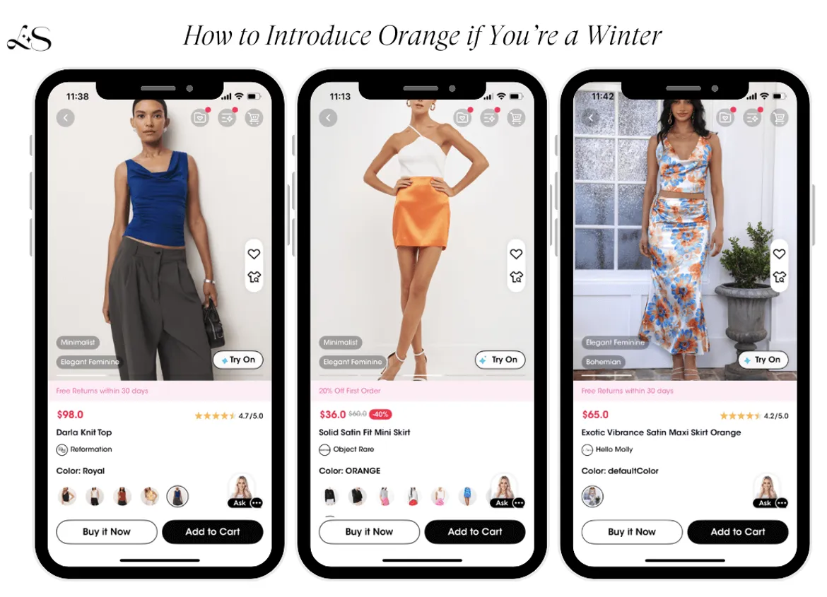 How to introduce orange for winter color season