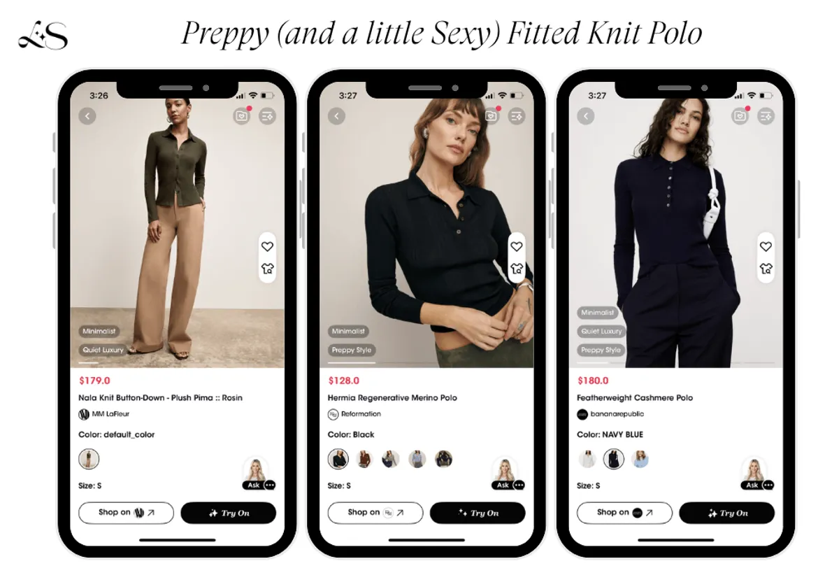 Fitted knit polo tops for a polished fall look