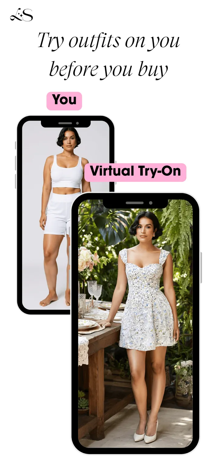 Before and after virtual try-on feature from LookSky