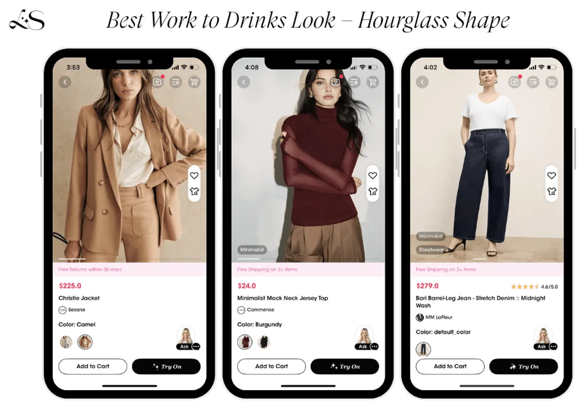 3 outfit picks for work-to-drinks transitions for hourglass shapes