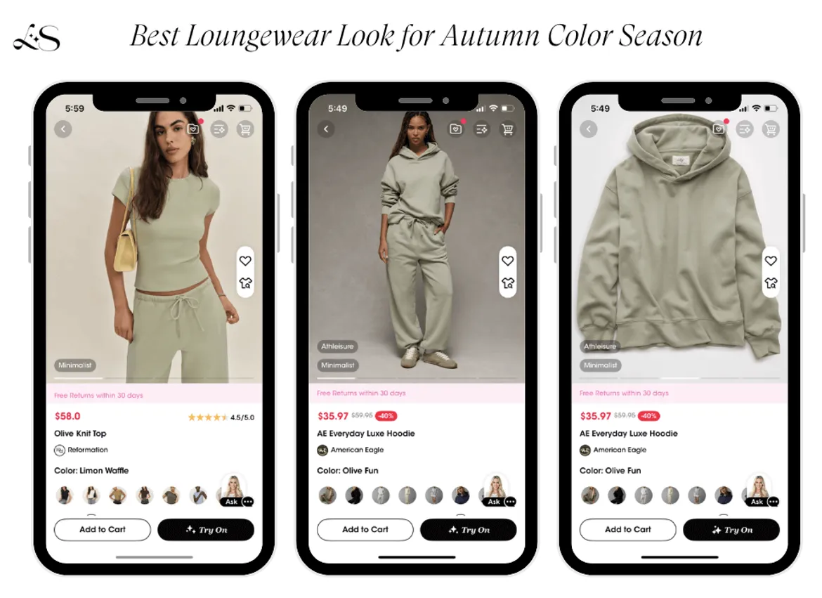 Loungewear Looks for Autumn Color Season