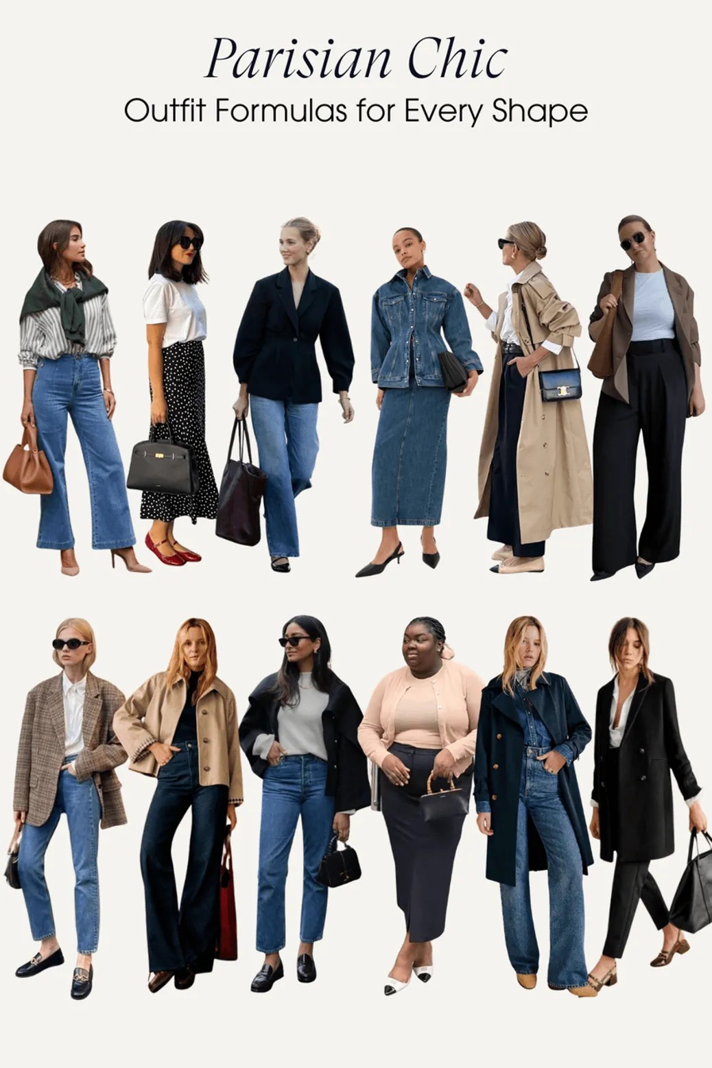 parisian chic outfits for every body shape